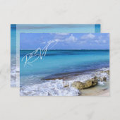 Bahamas Beach Wedding UAWG RSVP Karte (Vorne/Hinten)