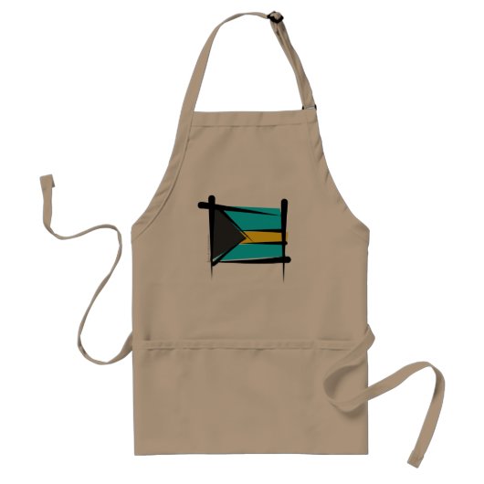 Bahamas-Bürsten-Flagge Schürze (Vorne)