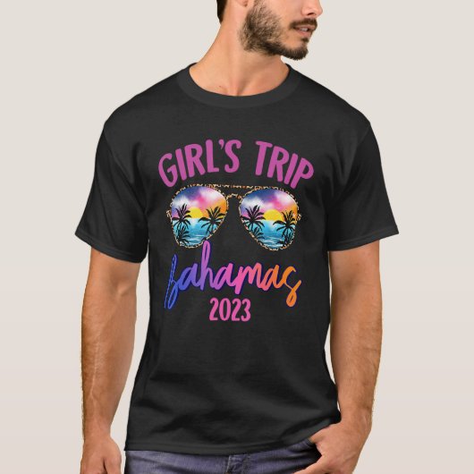 Bahamas Caribe 2023 Girls Trip Sunglasses Summer G T-Shirt (Vorderseite)