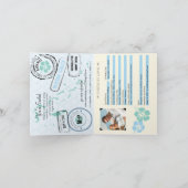 Bahamas Cruise Passport Hochzeit Einladung (Innenseite)