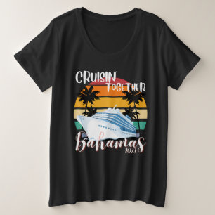Bahamas Cruise Sea 2025 Familienfreundesreise Große Größe T-Shirt