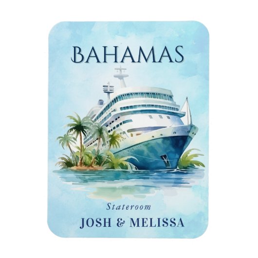 Bahamas Cruise Ship Stateroom Magnet (Vertikal)