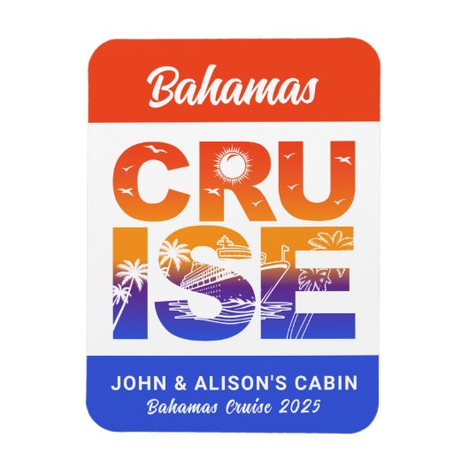 Bahamas Cruise Ship Stateroom Magnet (Vertikal)