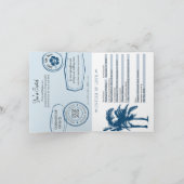 Bahamas Cruise Wedding Passport Einladung (Innenseite)