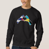 Bahamas Cuba Flag Bahamians Cuban Heart Sweatshirt (Vorderseite)