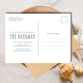 Bahamas Destination Beach Hochzeit Save the Date Ankündigungspostkarte