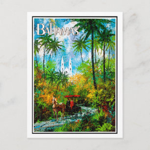 Bahamas, durch den Dschungel fahren, Vintag, reise Postkarte