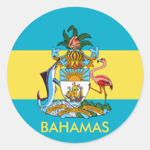 Bahamas-Emblem Runder Aufkleber