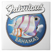 Bahamas fabelhaftes Logo Fliese (Vorderseite)
