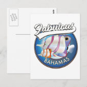 Bahamas fabelhaftes Logo Postkarte (Vorne/Hinten)
