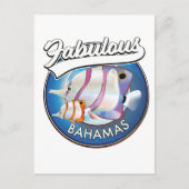 Bahamas fabelhaftes Logo Postkarte (Vorderseite)