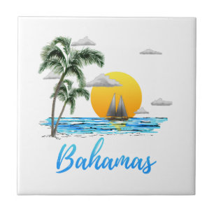 Bahamas-Ferien-Segeln Fliese