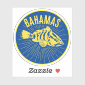 Bahamas Fisherman Diver Groupe Aufkleber (Blatt)