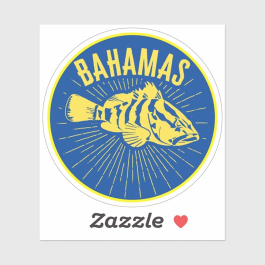 Bahamas Fisherman Diver Groupe Aufkleber (Blatt)