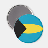 Bahamas Fisheye Flag Magnet (Vorderseite/Rückseite)
