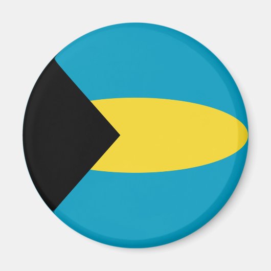 Bahamas Fisheye Flag Magnet (Vorne)
