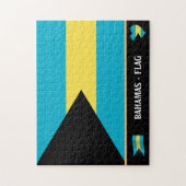Bahamas Flag & Bahamas Land / Bahamas Puzzle (Vertikal)