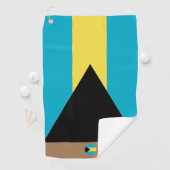 Bahamas Flag & Bahamas mit Monogramm Golfhandtuch (Insitu)