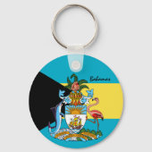 Bahamas Flag & Bahamas Urlaub, Patrioten /Sport Schlüsselanhänger (Rückseite)