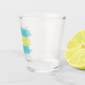 Bahamas flag brush stroke, national flag schnapsglas (Rechts)