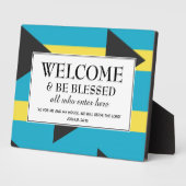 BAHAMAS FLAG Christlich Willkommen Fotoplatte (Seite)