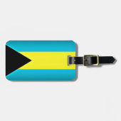 Bahamas Flag Dark Edge Gepäckanhänger (Vorderseite horizontal)