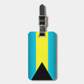 Bahamas Flag Dark Edge Gepäckanhänger (Vorderseite vertikal)