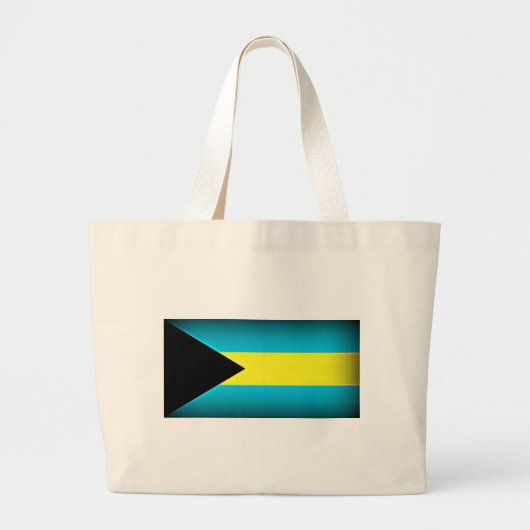 Bahamas Flag Dark Edge Jumbo Stoffbeutel (Vorne)
