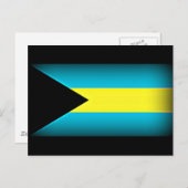 Bahamas Flag Dark Edge Postkarte (Vorne/Hinten)