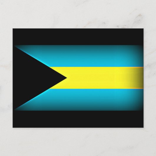 Bahamas Flag Dark Edge Postkarte (Vorderseite)