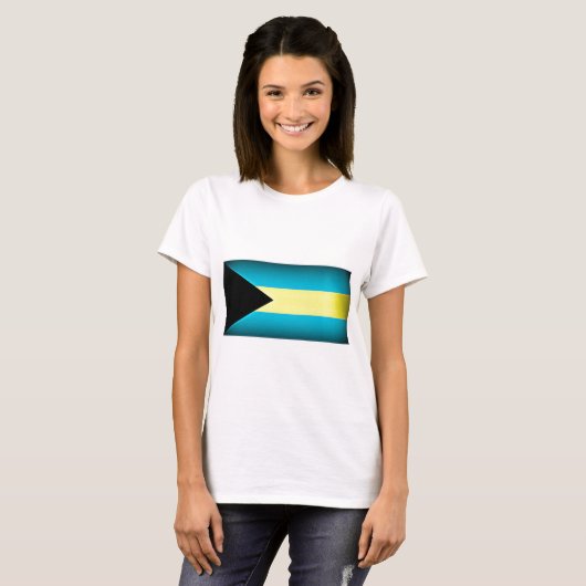 Bahamas Flag Dark Edge T-Shirt (Vorne ganz)