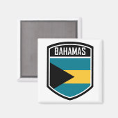 Bahamas-Flag-Emblem Magnet (Vorderseite/Rückseite)