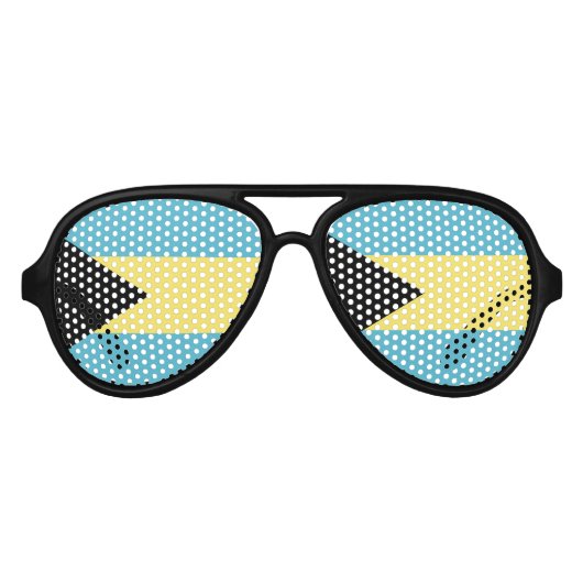 Bahamas-Flag-Emblem Partybrille (Vorderseite)