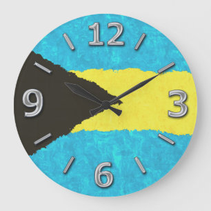 BAHAMAS FLAG GROßE WANDUHR