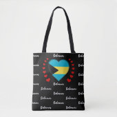 Bahamas Flag & Herz, Bahamas Flag Mode /Sport Tasche (Vorderseite)