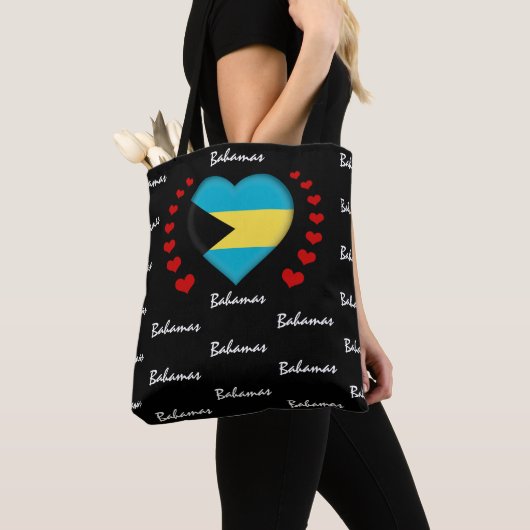 Bahamas Flag & Herz, Bahamas Flag Mode /Sport Tasche (Von Nahem)