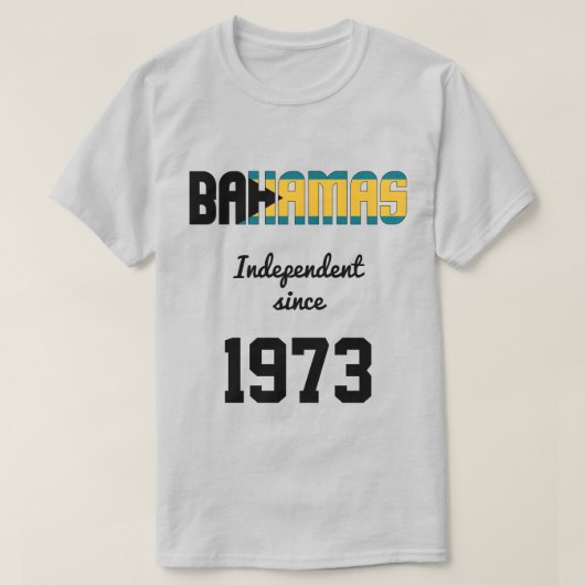 Bahamas Flag Independence Celebration T-Shirt (Design vorne)