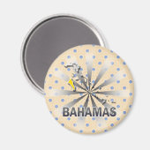 Bahamas Flag Karte 2.0 Magnet (Vorderseite/Rückseite)