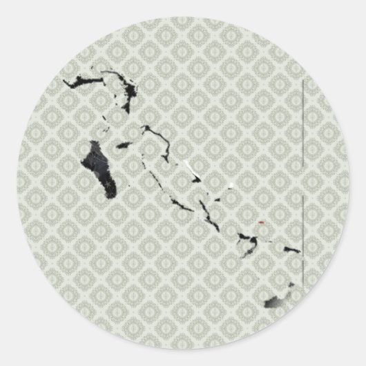 Bahamas Flag Karte Runder Aufkleber (Vorderseite)