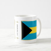 Bahamas Flag + Karte Tasse (VorderseiteRechts)