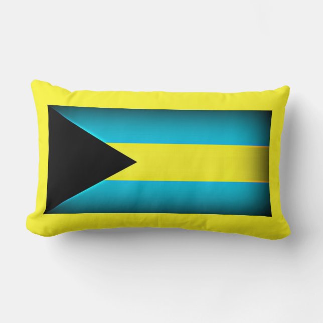 Bahamas Flag Lumbar Pillow Lendenkissen (Vorderseite)