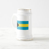 Bahamas Flag ~ Map-Tasse Bierglas (Vorderseite Links)