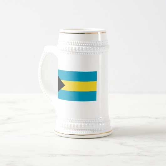 Bahamas Flag ~ Map-Tasse Bierglas (Vorderseite Links)