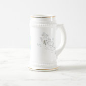 Bahamas Flag ~ Map-Tasse Bierglas (VorderseiteRechts)