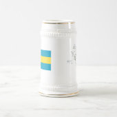 Bahamas Flag ~ Map-Tasse Bierglas (Mittel)