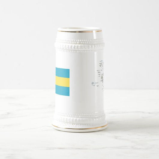 Bahamas Flag ~ Map-Tasse Bierglas (Mittel)