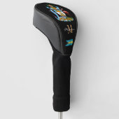 Bahamas & Flag Mit Monogramm Golf Clubs Headcover (angewinkelt)