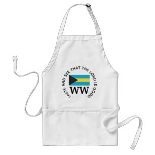 BAHAMAS Flag MONOGRAM Customized Scripture Schürze