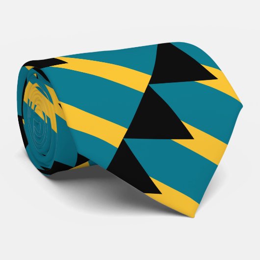 Bahamas-Flag-Muster Krawatte (Gerollt)