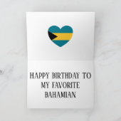 Bahamas Flag Patriotic Geburtstag Karte (Innenseite)